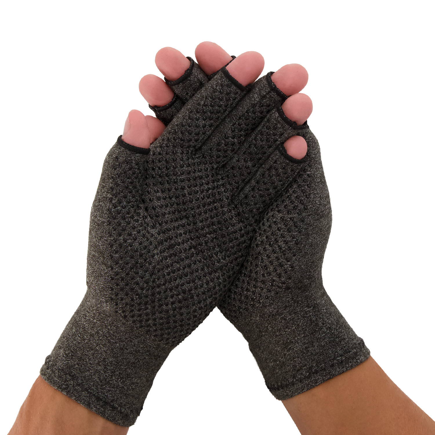 Medidu Dunimed Artrose / Reuma Handschoenen met antisliplaag (Per paar) (Grijs & beige)