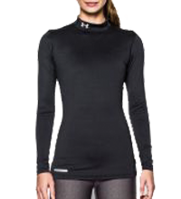 Damesmock Under Armour ColdGear Compressie Shirt dames (Zwart)