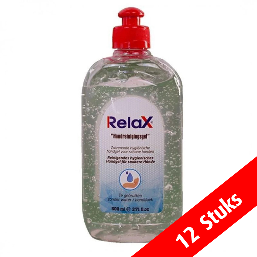 500 ml - 12 stuks Relax Desinfecterende Handgel