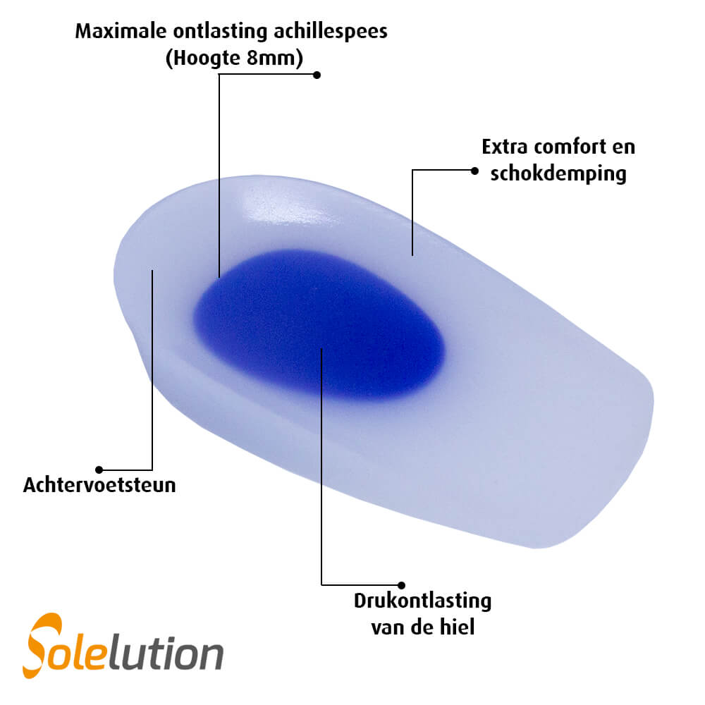 Hielpijn hielkussen (halve) gelzooltjes (Per paar)